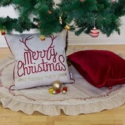 Homey Cozy 56 Inch Large Christmas Tree Skirt, Gray Flange -National Tree Company Sale Shop 51M1sKaP8TL. AC