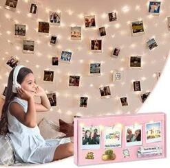 Mind-Glowing Photo Clip String Lights - Hanging Pictures Fairy Lights For Bedroom, Gifts For Teenage Girls 10-14 Year Old, Cute Room Decor For Teen Girls - Teen Girls Trendy Stuff (50 LED, 16.4 Ft) -National Tree Company Sale Shop 51M8vu92eEL. AC 1