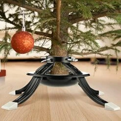 Roowest Christmas Tree Stand For Live Tree, Real Christmas Tree Base Dark Green Metal Holiday Xmas Tree Stands (L, Fits For 2-4.8 Inches Trunk, 1.5 Gallon) -National Tree Company Sale Shop 51MJdlCourL