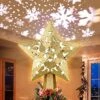 Christmas Tree Topper Projector, LED Star Tree Topper Lighted, Glitter Gold Star Topper Projector With Rotating Snowflake Projection For Indoor Christmas Tree Decor, Xmas Decorations -National Tree Company Sale Shop 51MXcD2vvoL