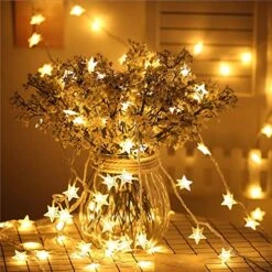 Twinkle Star 100 LED Star String Lights, Plug In Fairy String Lights Waterproof, Extendable For Indoor, Outdoor, Wedding Party, Christmas Tree, New Year, Garden Decoration, Warm White 14 Twinkle Star 100 LED Star String Lights, Plug In Fairy String Lights Waterproof, Extendable For Indoor, Outdoor, Wedding Party, Christmas Tree, New Year, Garden Decoration, Warm White -National Tree Company Sale Shop 51MhS3rdg7L