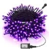 Joomer Purple Halloween Lights 100FT 300 LED Connectable Halloween String Lights With 8 Modes Timer Waterproof Plug-in Purple String Lights For Indoor Outdoor Halloween Decorations -National Tree Company Sale Shop 51N7TVKq4nL
