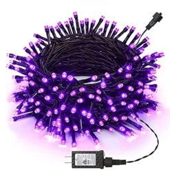 Joomer Purple Halloween Lights 100FT 300 LED Connectable Halloween String Lights With 8 Modes Timer Waterproof Plug-in Purple String Lights For Indoor Outdoor Halloween Decorations