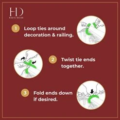 Haute Decor GarlandTies™, 20 Pack 18 Inches (Noble Fir) - Strong Greenery Twist Ties For Hanging Garland, Lights, Decorations -National Tree Company Sale Shop 51N8WY5SLRL