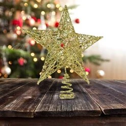 Ornativity Gold Star Tree Topper - Christmas Glitter Star Ornament Treetop Decoration -National Tree Company Sale Shop 51NqvcSq6WL
