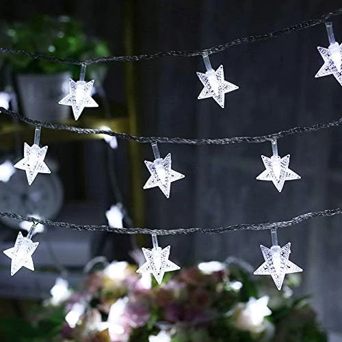 Twinkle Star 100 LED Star String Lights, Plug In Fairy String Lights Waterproof, Extendable For Indoor, Outdoor, Wedding Party, Christmas Tree, New Year, Garden Decoration, Warm White 10 Twinkle Star 100 LED Star String Lights, Plug In Fairy String Lights Waterproof, Extendable For Indoor, Outdoor, Wedding Party, Christmas Tree, New Year, Garden Decoration, Warm White - Image 8