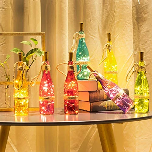 Taiker Wine Bottle Lights With Cork, 30 Pack 20 LED Battery Operated LED Fairy Mini String Lights For DIY, Party, Decor, Christmas, Halloween,Wedding (Warm White) 6 Taiker Wine Bottle Lights With Cork, 30 Pack 20 LED Battery Operated LED Fairy Mini String Lights For DIY, Party, Decor, Christmas, Halloween,Wedding (Warm White) - Image 4