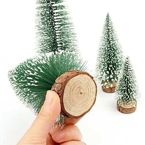 Mini Christmas Tree, Small Bottle Brush Pine Tree For Xmas (Beige) 3 Mini Christmas Tree, Small Bottle Brush Pine Tree For Xmas (Beige)