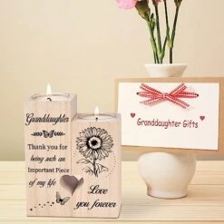 Double Sided Printing, Granddaughter Gifts Candle Holders, Granddaughter Gifts From Grandma, Birthday Christmas Graduation Gifts For Granddaughter -National Tree Company Sale Shop 51Oj9g5W53L