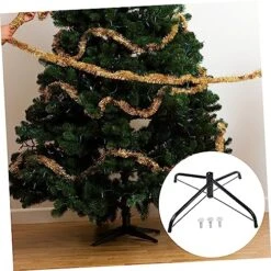 Abaodam 4 Pcs Christmas Tree Iron Tripod Universal Christmas Tree Stand Xmas Tree Rack Holiday Tree Green Accessories L Brackets Heavy Duty Artificial Christmas Tree Bracket Artificial -National Tree Company Sale Shop 51OksKmOpmL