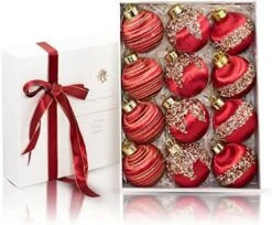 12PCS Silk Christmas Ball Ornaments, Satin Christmas Tree Luxury Vintage Hanging Ornaments, Chrisma Home Decorations For Xmas Tree, Wreath Garland Decor, Wedding (Champagne) -National Tree Company Sale Shop 51PP97NOoAL. AC