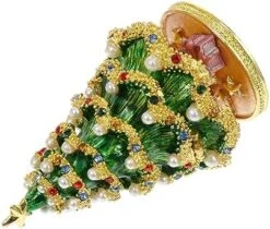 NOLITOY 4 Pcs Christmas Tree Jewelry Box Wedding Ring Holder Christmas Tree Ring Box Desktop Christmas Tree Plant Containers Pearl Trim Christmas Decor Xmas Tree Decor Home Storage Holder -National Tree Company Sale Shop 51PTuM1D8L. AC