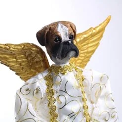 Boxer W/Uncropped Ears Doogie Collection Angel Tree Topper