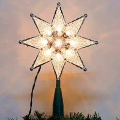 Twinkle Star Lighted Christmas Tree Topper, Colorful 8-Point Star Xmas Star Treetop With 10 Incandescent Fairy Mini Lights, Holiday Christmas Tree Decorations -National Tree Company Sale Shop 51PuVM5kyXL. AC