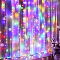 Amadecohome Curtain Lights, Pink 8 Modes LED String Lights For Garden, Teen Girls' Room, Party, Window, Wall And Valentines Day Decor -National Tree Company Sale Shop 51PycARUAvL. AC