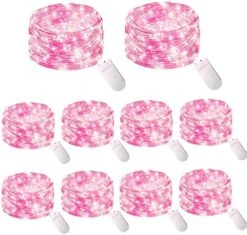 10 Pack Pastel Fairy Lights Battery Operated String Lights With 30 LEDs 10Feet/3M Silver Wire Starry Light For Party Christmas Costume Wedding Easter Table Decor(Rainbow) -National Tree Company Sale Shop 51QCcB3EJXL. AC