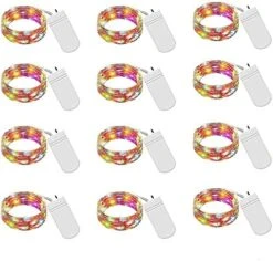 32 Pcs 10ft 30 LED Fairy Lights Battery Operated Waterproof Copper Wire Mini String Lights Firefly Starry Moon Lights For Jars DIY Gifts Wedding Party Bedroom Patio Decorations Christmas(Warm White) -National Tree Company Sale Shop 51QOmJSi3rL. AC