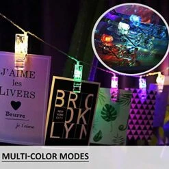 Solhice 20ft Photo Clips String Lights Color Changing 50 LEDs, RGB Hanging Pictures Wall Lights For Teen Girls Room Decor, Indoor Bedroom Lights With USB Powered And Remote, Gifts For Teenage Girls -National Tree Company Sale Shop 51RGofUzEML