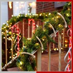 Yinder 4 Pcs 48 Feet Christmas Wooden Beaded Garland Decor 11.8 Ft Farmhouse Bead Wall Hanging Decor Rustic Wood Bead Garland Boho Christmas Tree Hanging Decorations For Holiday Mantel Home Ornaments -National Tree Company Sale Shop 51RPeOspwqL