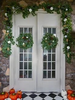 Party Joy 8.8FT Artificial Eucalyptus Garland With White Pumpkins For Fall Decor, Plaid Pumpkins Pinecones Berries Fall Decorations For Home, Wedding Thanksgiving Table Runner Farmhouse Decor -National Tree Company Sale Shop 51RZE2oPoLL