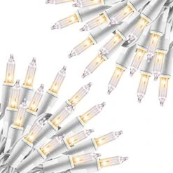 75 Feet Clear Christmas Lights - 300 Count Incandescent Bulb Mini String Lights UL Listed For Indoor Christmas Tree Garland Birthday Wedding Party Festival Decoration, White Wire -National Tree Company Sale Shop 51S1JEh6m1L. AC