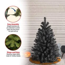 National Tree Company Artificial Full Christmas Tree, Black, North Valley Spruce, Includes Stand, 4.5 Feet -National Tree Company Sale Shop 51SKznIf7PL