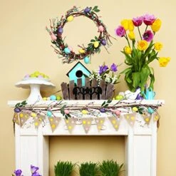 2 Pieces 6 Ft Artificial Easter Egg And Berry Garland Spring Vine Colored Easter Egg Garland For Artificial Easter Egg And Berry Garland With Leaves For Tree Fireplace Arch Home Table Decorations -National Tree Company Sale Shop 51SWwQ2FglL