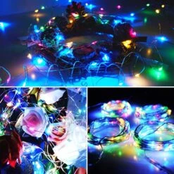 10 Pack Pastel Fairy Lights Battery Operated String Lights With 30 LEDs 10Feet/3M Silver Wire Starry Light For Party Christmas Costume Wedding Easter Table Decor(Rainbow) -National Tree Company Sale Shop 51SkKIxuXPL