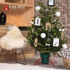 Tree Nest Medium Trendy Christmas Tree Stand For Real Trees, Green/Red -National Tree Company Sale Shop 51SrvCEB3UL