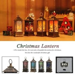 Christmas Decorations Mini Lantern Christmas Lanterns Decorative Christmas Tree Home Decoration Lamp Simulated Small Lantern Flame Christmas Decorations Indoor Include Battery（4 PCS） -National Tree Company Sale Shop 51SsqQcfTlL