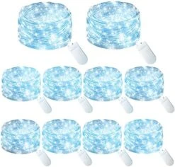 10 Pack Pastel Fairy Lights Battery Operated String Lights With 30 LEDs 10Feet/3M Silver Wire Starry Light For Party Christmas Costume Wedding Easter Table Decor(Rainbow) -National Tree Company Sale Shop 51StjVPUP7L. AC