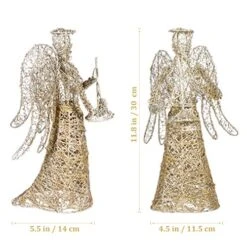 ABOOFAN Angel Christmas Tree Topper Gold Glitter Christmas Treetop Decoration Coated Metal Angel Xmas Tree Topper Ornaments For Holiday Home Office Shopping Mall Decor -National Tree Company Sale Shop 51T1jVU0OfL