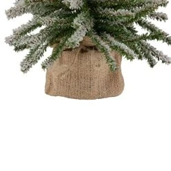 Northlight 18" Potted Flocked Downswept Mini Village Pine Medium Artificial Christmas Tree - Unlit -National Tree Company Sale Shop 51T32bal1UL