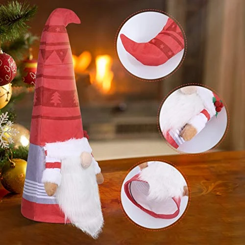 TOYANDONA Santa Gnome Christmas Tree Topper Large Swedish Tomte Gnome Christmas Tree Ornament Xmas Plush Gnome Winter Decoration Xmas Party Decoration Supplies 8 TOYANDONA Santa Gnome Christmas Tree Topper Large Swedish Tomte Gnome Christmas Tree Ornament Xmas Plush Gnome Winter Decoration Xmas Party Decoration Supplies - Image 6