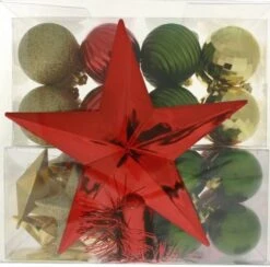 WeRChristmas 50-Piece Shatterproof Deluxe Christmas Tree Baubles Decoration Pack - Red / Gold / Green, Multi-Colour -National Tree Company Sale Shop 51TFuH33 rL. AC