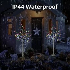 Anycosy Lighted Birch Tree,5FT Birch Tree With 64 Multicolor Christmas LED Lights,Lighted Trees With Timer For Indoor Outdoor Home Holiday Christmas Decor -National Tree Company Sale Shop 51TuxhTPlPL