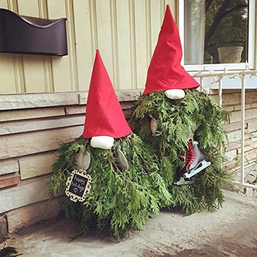 Christmas Tree Topper Santa Hat Xmas Gloves Ornament For Christmas Tree, New Year Holiday Home Party Decorations Supplies 4 Christmas Tree Topper Santa Hat Xmas Gloves Ornament For Christmas Tree, New Year Holiday Home Party Decorations Supplies - Image 2