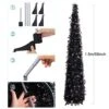 N&T NIETING Christmas Tree, 5ft Collapsible Pop Up Black Snowflakes Tinsel Christmas Tree Coastal Christmas Tree For Holiday Decorations, Home Display, Office Decor, Halloween Decoration -National Tree Company Sale Shop 51U6uzGuRDL