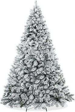 Casafield 9FT Realistic Snow-Flocked Pine Artificial Holiday Christmas Tree With Sturdy Metal Stand -National Tree Company Sale Shop 51UWmV4IRFL. AC
