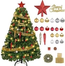 ILLUMINEW 4 Ft Artificial Christmas Tree With 100 LED Lights And Assorted Ornaments Christmas Decorations Including Full Artificial Xmas Tree Topper Baubles Ornaments USB LED String Lights -National Tree Company Sale Shop 51UquYmib5L. AC