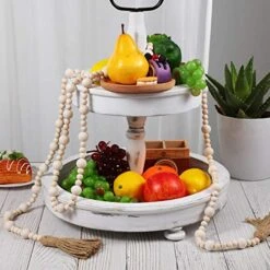 Christmas Wood Bead Garlands With Tassels Farmhouse Rustic Country Boho Decorations Natural Wall Hanging Vase Handle Door Prayer Beads For Xmas Tiered Tray Decor (Wood Color, 7.9 Feet) 10 Christmas Wood Bead Garlands With Tassels Farmhouse Rustic Country Boho Decorations Natural Wall Hanging Vase Handle Door Prayer Beads For Xmas Tiered Tray Decor (Wood Color, 7.9 Feet) -National Tree Company Sale Shop 51VFMkhRW5L