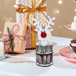 YWLETO Decor Christmas Unique Money Holder, 2022 New Unique Money Cake Christmas, Money Cake Christmas Ornaments, Unique Ideas Handmade Wooden Christmas Tree, For Family (Color : Moose) -National Tree Company Sale Shop 51VbsYbE4eL