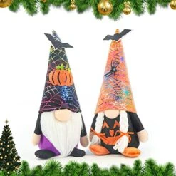 2 Pack Christmas Decorations Christmas Gnomes Decorations For Home - Fall Gnomes Tiered Tray Decor Christmas Table Ornaments, Pumpkin Witch Gnomes Christmas Decor