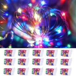 15 Packs 20 Led Purple Fairy Lights Battery Operated 6.6ft Silver String Lights Waterproof Firefly Starry Light For DIY Table Centerpieces Wedding Halloween Christmas Party Decor -National Tree Company Sale Shop 51VuoQ5gKsL. AC