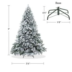 Casafield 9FT Realistic Snow-Flocked Pine Artificial Holiday Christmas Tree With Sturdy Metal Stand -National Tree Company Sale Shop 51VxBcUC5EL