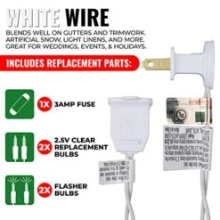 612 Vermont 100 Pink Christmas Lights On A White Wire String, UL Approved, Indoor/Outdoor Use, 18’ Of Lighted Length, 20’ Of Total Length -National Tree Company Sale Shop 51W9vOflBAL