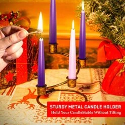 Rocinha Advent Candle Holder, Rustic Advent Wreath Candle Holder With Spiral Structure - Christmas Advent Wreath Ring Advent Centerpiece Decorations For Home Church -National Tree Company Sale Shop 51WQnNqaGUL