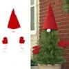 Christmas Tree Topper Santa Hat Xmas Gloves Ornament For Christmas Tree, New Year Holiday Home Party Decorations Supplies
