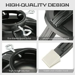 Roowest Christmas Tree Stand For Live Tree, Real Christmas Tree Base Dark Green Metal Holiday Xmas Tree Stands (L, Fits For 2-4.8 Inches Trunk, 1.5 Gallon) -National Tree Company Sale Shop 51WqPcNrtAL