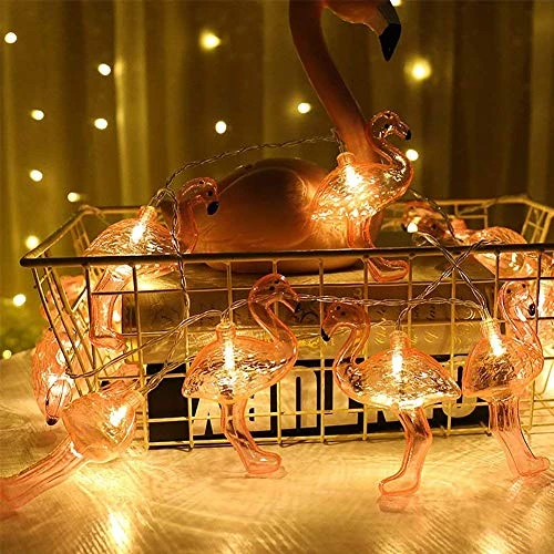 DomeStar 10Ft Pink Flamingo Lights, LED Flamingo String Lights Battery Operated Fairy Lights Outdoor Tropical Hawaiian Luau Party Wedding Birthday Decor 3 DomeStar 10Ft Pink Flamingo Lights, LED Flamingo String Lights Battery Operated Fairy Lights Outdoor Tropical Hawaiian Luau Party Wedding Birthday Decor